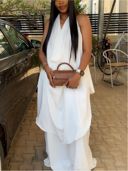 Chic Draped Halter Co-Ord – Effortless Two-Piece Set