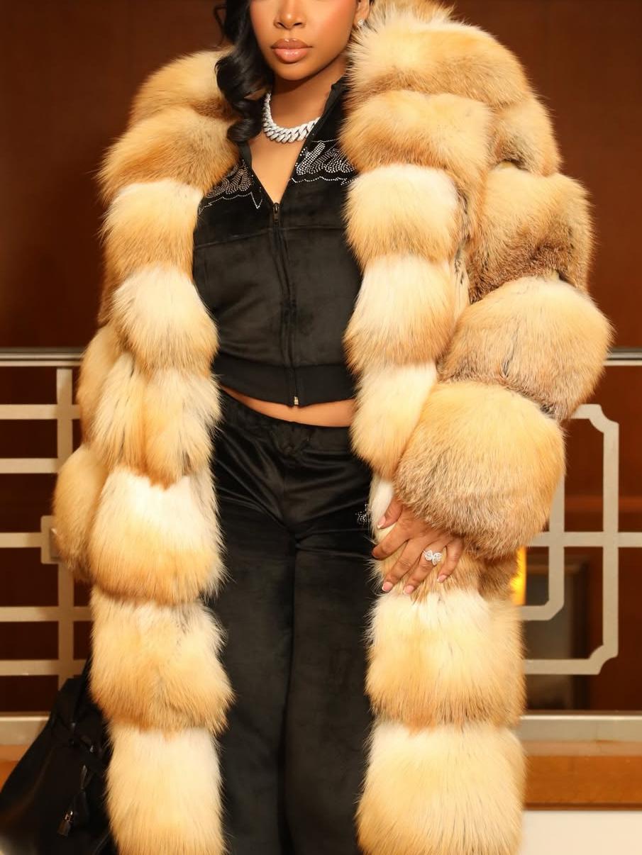 Luxe Golden Island 3in1 fox fur Coat