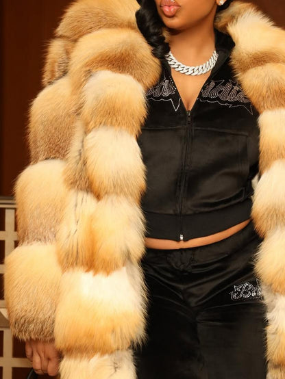Luxe Golden Island 3in1 fox fur Coat