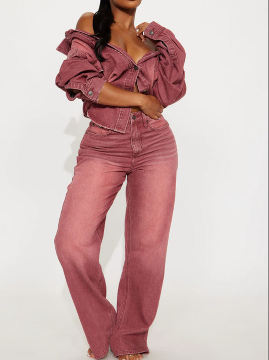 Vintage Faded Denim Suit