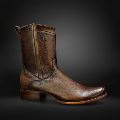 Men's Western-Style Genuine Leather Ankle Boots