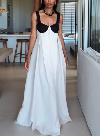 Sexy Wide Strap Maxi Dress