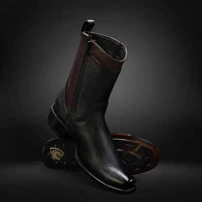 Men's Western-Style Genuine Leather Ankle Boots