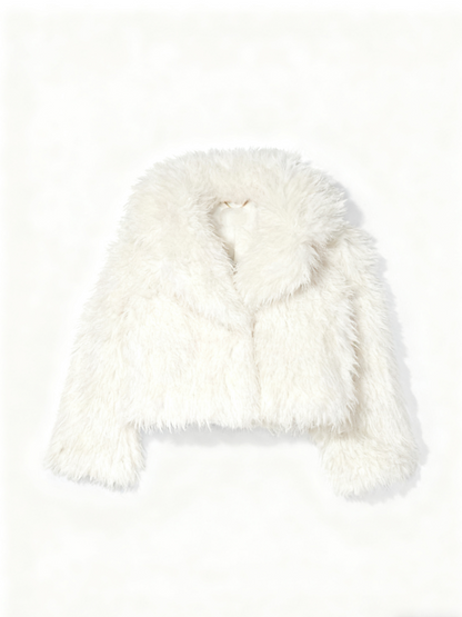 Cropped Faux Fur Coat