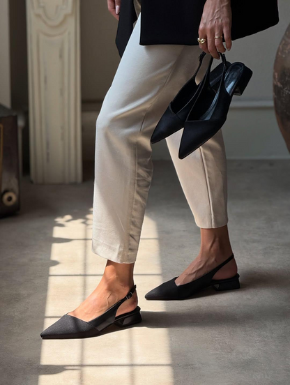 Elegant Black Slingback Pumps