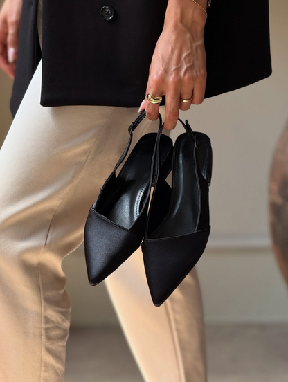 Elegant Black Slingback Pumps