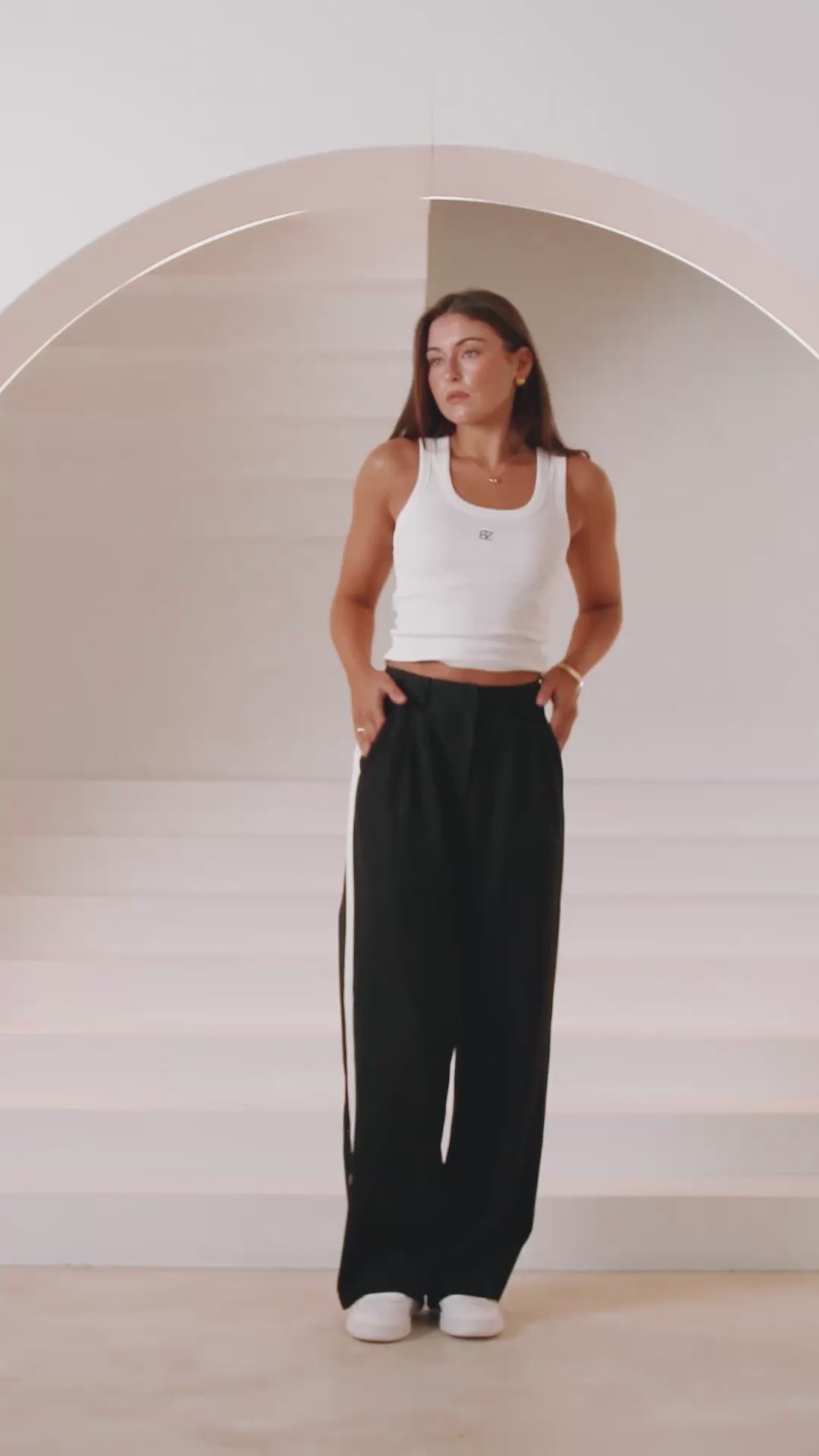 Fashionable Long - Striped Pants