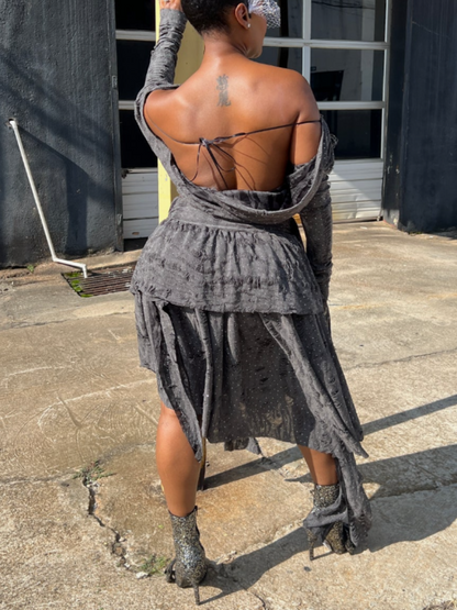 Dipper Distressed Skirt Set