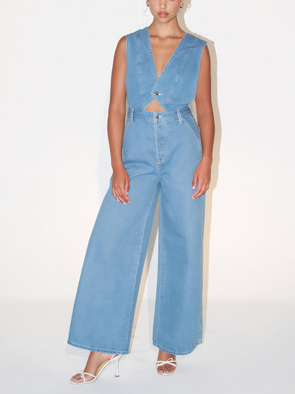 Casual Denim Jumpsuit