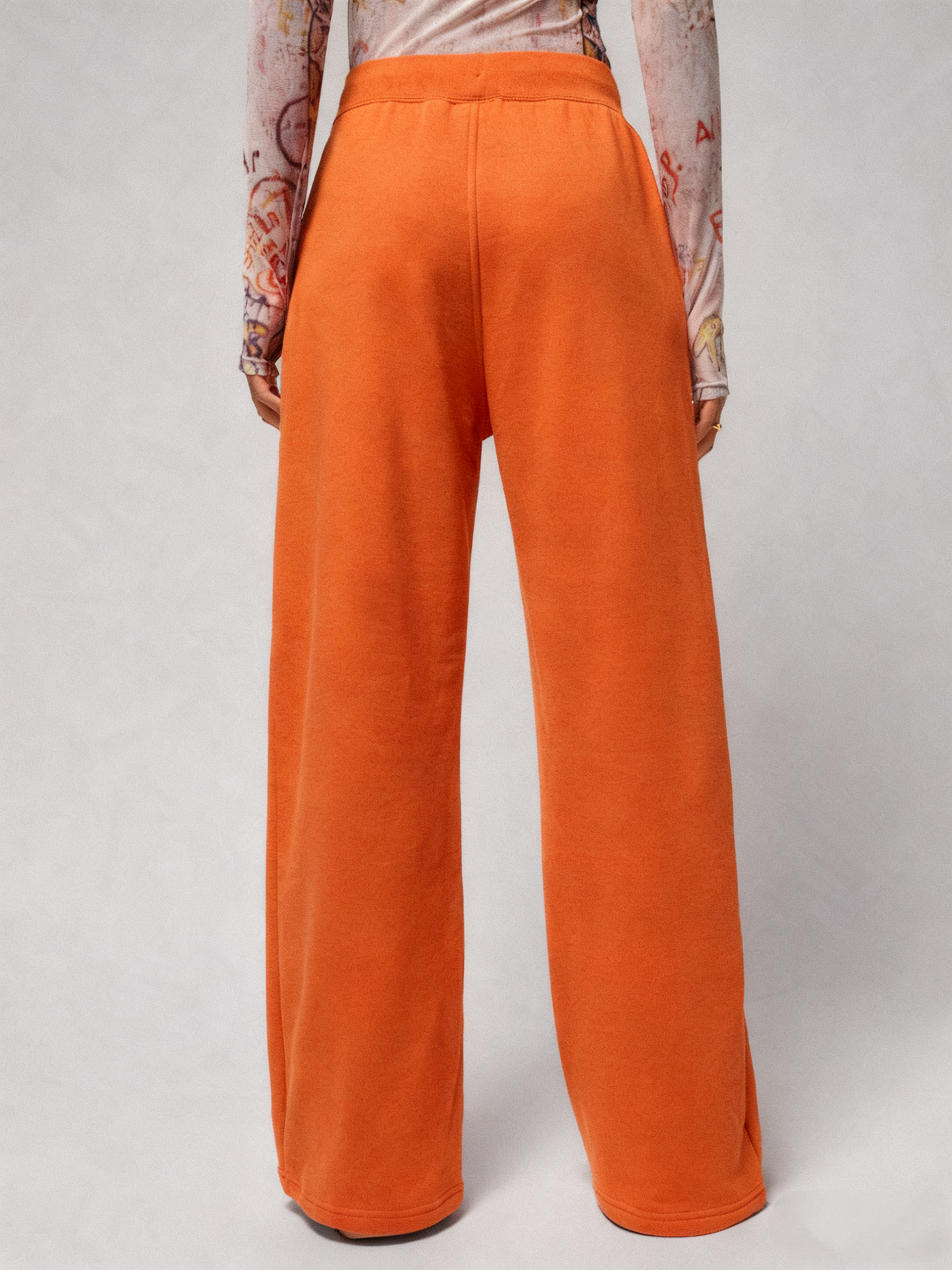 Oversized Cropped Zip-Up Hoodie & Wide-Leg Sweatpants