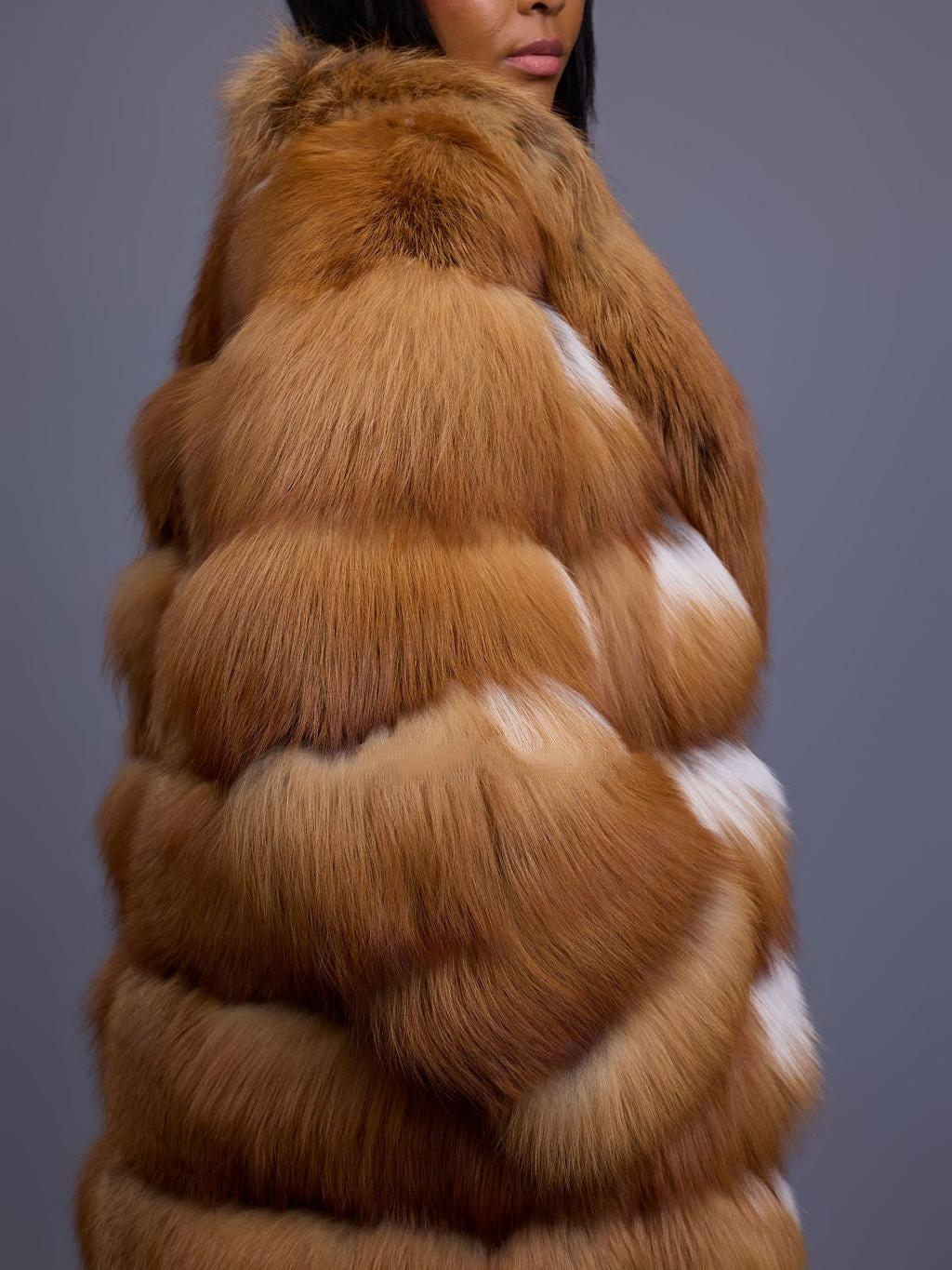 Full Length Red Fox Fur Coat